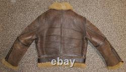 B3 B-3 Shearling Jacket Miller's Flight Clothing Us Air Force Army Style Pat 82