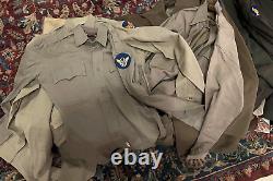 Bomber Pilot WWII Flight Ensemble 489th 8th Army AF Leather Jacket Lt W Seastrom