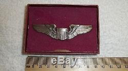 Boxed Ww2 Army Air Force Pilot Wings Tested As Sterling