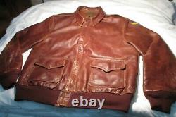 Bronco MFG A2 Army Air Forces Horsehide Flying Jacket by Goodwear Size 44