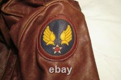 Bronco MFG A2 Army Air Forces Horsehide Flying Jacket by Goodwear Size 44