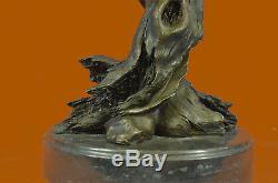 Bronze Marble Eagle Head Bust Military Army Air Force Marine Colonel Gift Sculpt