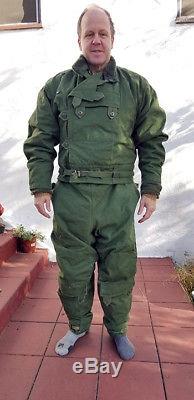 C50 1961 2pc Sweden Vintage Motorcycle Army Jacket Pants Snow Liner Air Force