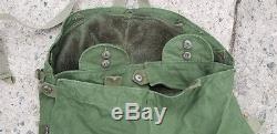 C50 1961 2pc Sweden Vintage Motorcycle Army Jacket Pants Snow Liner Air Force