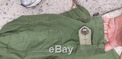 C50 1961 2pc Sweden Vintage Motorcycle Army Jacket Pants Snow Liner Air Force