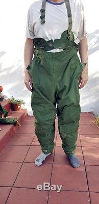 C50 1961 2pc Sweden Vintage Motorcycle Army Jacket Pants Snow Liner Air Force