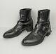 Civarize Black Leather Size 42 Kombat Fashion Boots Made In Japan Size 42