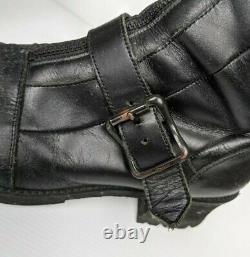 CIVARIZE Black Leather Size 42 Kombat Fashion Boots Made In Japan Size 42