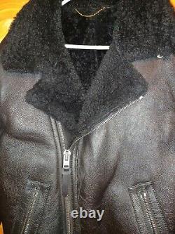 COACH Size 48 XL Mens 100% Lamb withCow Leather Shearling Moto Jacket Coat