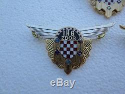 CROATIA ARMY, HV, Metal Badge Air Force, Parachute, Navigator, Pilot 1HG Zbor