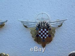 CROATIA ARMY, HV, Metal Badge Air Force, Parachute, Navigator, Pilot 1HG Zbor