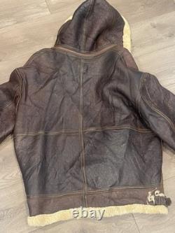 Calafate US Army Air Force Aviator Type B-3 Shearling Bomber Jacket Sz XL-Read