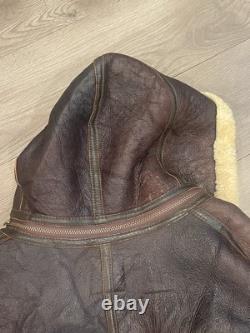 Calafate US Army Air Force Aviator Type B-3 Shearling Bomber Jacket Sz XL-Read