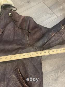 Calafate US Army Air Force Aviator Type B-3 Shearling Bomber Jacket Sz XL-Read