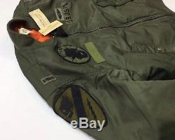 Denim Supply Ralph Lauren Men Military Army Flight Bomber Skull Jacket Air Force