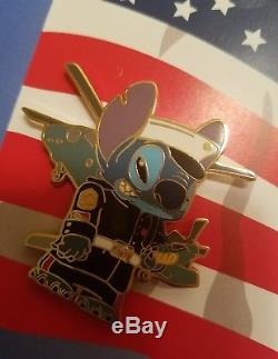 Disney Pin Stitch Patriotic Military Navy Marine Army Air Force HTF RARE Set