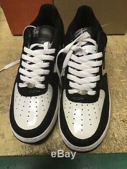 Ds Men Nike Air Force 1 Low Prem Black White Tuxedo Orca 309096 001 Sz 10 Defect