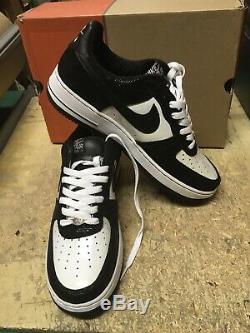 Ds Men Nike Air Force 1 Low Prem Black White Tuxedo Orca 309096 001 Sz 10 Defect