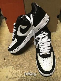 Ds Men Nike Air Force 1 Low Prem Black White Tuxedo Orca 309096 001 Sz 10 Defect