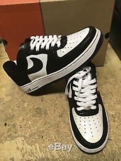 Ds Men Nike Air Force 1 Low Prem Black White Tuxedo Orca 309096 001 Sz 10 Defect