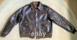 Eastman Leather Rough Wear 27752 Seal Brown Horsehide A2 Jacket Size 40