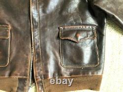 Eastman Leather Rough Wear 27752 Seal Brown Horsehide A2 Jacket Size 40