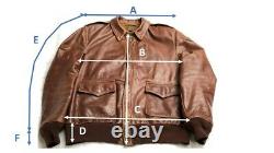 Eastman Leather Rough Wear 27752 Seal Brown Horsehide A2 Jacket Size 40