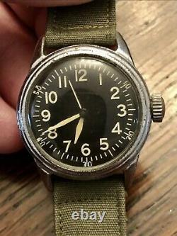 Elgin A-11 AF43 US Military Issue WW2 Army Airforce Hack Windup Pilot