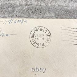 Ellington Field US Army Air Forces Training Command Houston TX 1943 WW2 + Letter