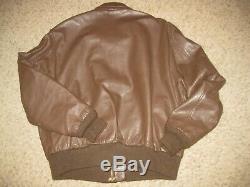 Flight Suits LTD Type A-2 Leather Bomber Jacket Air Force U. S. Army 48 Regular