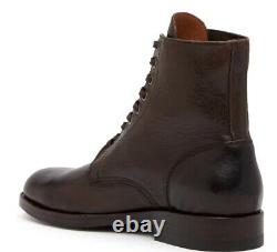 Frye Men's Lace-Up Leather Boots Combat Goodyear Welt Construction Size 13