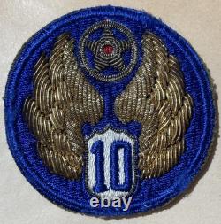 G W Larence Collection US Army Air Force 10th Air Force Bullion Patch Inv 30-3