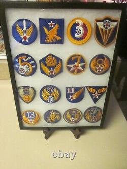 GROUPING of (16) WW2 U. S. ARMY AIR FORCES SHOULDER SLEEVE INSIGNIA'S V/G COND