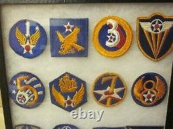 GROUPING of (16) WW2 U. S. ARMY AIR FORCES SHOULDER SLEEVE INSIGNIA'S V/G COND