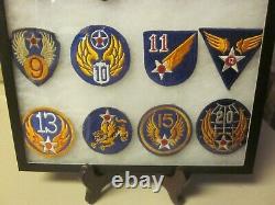 GROUPING of (16) WW2 U. S. ARMY AIR FORCES SHOULDER SLEEVE INSIGNIA'S V/G COND