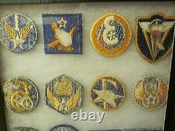 GROUPING of (16) WW2 U. S. ARMY AIR FORCES SHOULDER SLEEVE INSIGNIA'S V/G COND