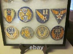 GROUPING of (16) WW2 U. S. ARMY AIR FORCES SHOULDER SLEEVE INSIGNIA'S V/G COND