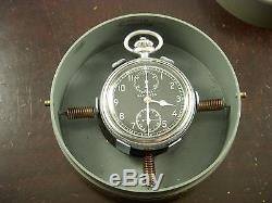 HAMILTON 1942 WWII MODEL 23 Navigational Pocket Watch withUS Army Air Force Case