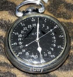 Hamilton 4492B 22 Jewel 24 hour Military dial pocket watch
