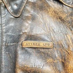 LARGE Avirex Type A-2 Army Air Forces Leather Bomber Jacket 50th Anniversary