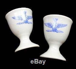 LOT OF 2 x GENUINE ITALIAN ARMY / AIR FORCE PORCELAIN EGG CUPS