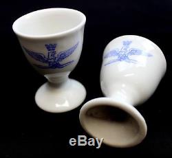 LOT OF 2 x GENUINE ITALIAN ARMY / AIR FORCE PORCELAIN EGG CUPS