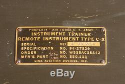 Link Training Air Force Army Instrument Trainer Remote Instrument Type C-3