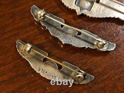 Lot Of 4 WW2 US Army Air Force USAAF Sterling Silver Wings Pilot Gunner Observer