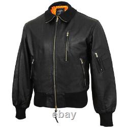 Luftwaffe Repro Air Force Flight Coat New German Black Pilot Leather Jacket