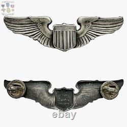 Luxenberg Wwii Army Air Forces Pilot Wings Badge Sterling 3-1/16 Size Ww2