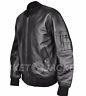 Ma1 Flight Pilot Bomber Biker Leather Jacket Security Army Military Us Airforce