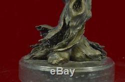 Marble Eagle Head Bust Military Army Air Force Marine C Bronze Sculpture Statue