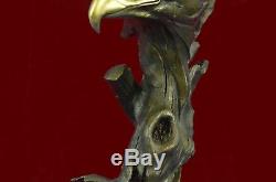 Marble Eagle Head Bust Military Army Air Force Marine Colonel Gift Bronze Sculpt