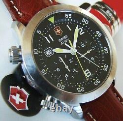 MeN SWISS ARMY AIRBOSS 1stGEN AIR FORCE MACH 3 CHRONOGRAPHSapphireNEW BandVGC